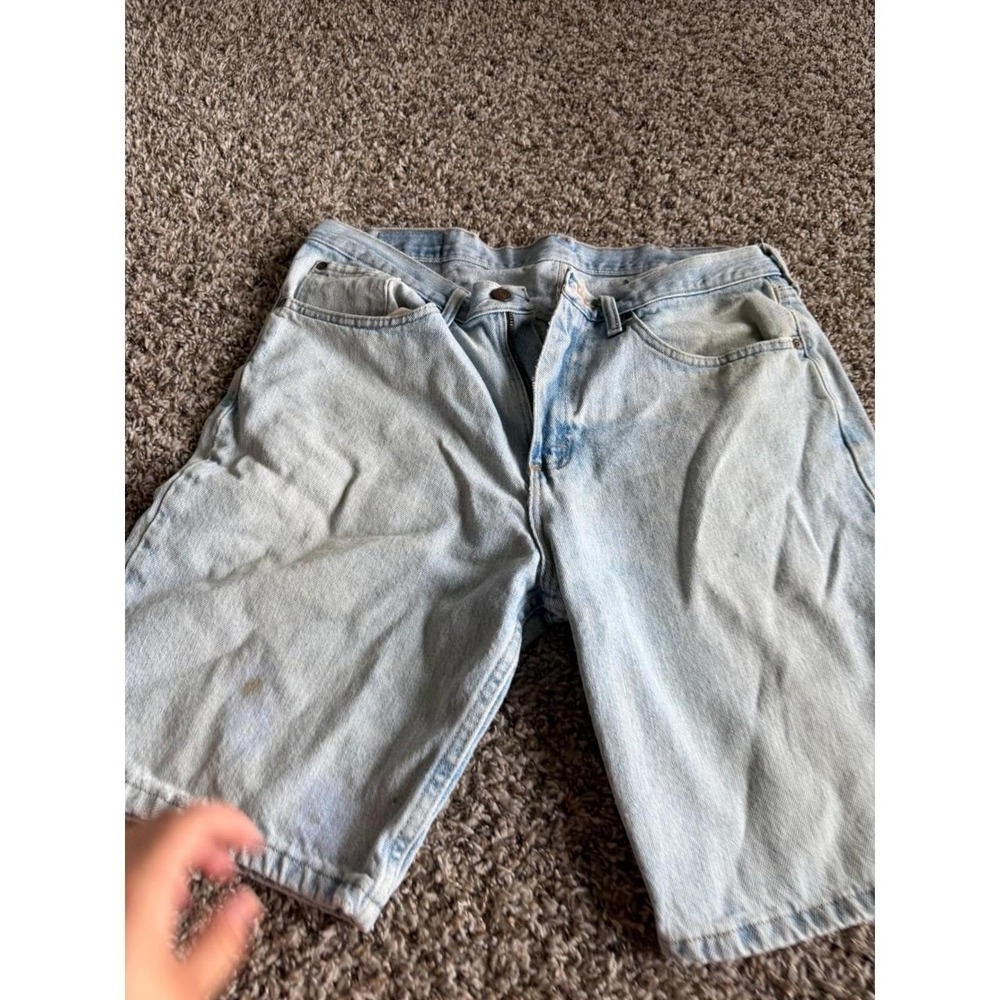 Wrangler Mens Relaxed Fit Denim Shorts Light Wash Blue 606NWLT Size 34